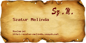 Szatur Melinda névjegykártya